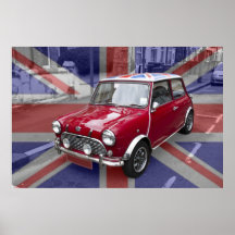 British Classic Mini car Posters