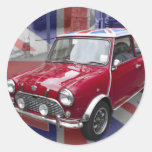 British Classic Mini car Round Stickers