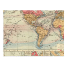 British Empire, routes, currents Postcard