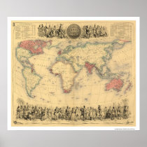 British Empire Throughout the World 1855 Posters