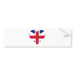 British Flag Heart bumper stickers