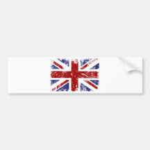 British Flag Punk Grunge Bumper Stickers