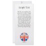 British Flag Rack Card