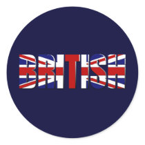 British flag United Kingdom England Wales Scotland Round Sticker