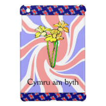 British flag, Welsh daffodil, Cymru am byth iPad Mini Case