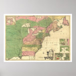 British French America Map 1755 posters