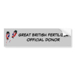 British humour British Union Jack sperm bumper stickers