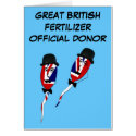 British humour rude slogan British sperm cards