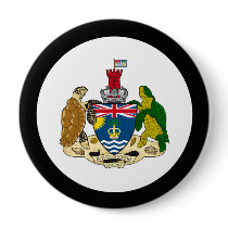 British Indian Ocean Territory Coat of Arms Pinback Buttons