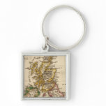 British Isles Map keychains