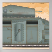 British Mark 1 Tank Print
