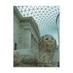 british museum lion postcard