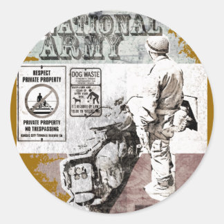 British National Army Classic Round Sticker