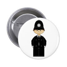 British Policeman Badge Button