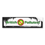 BRITISH POLLUTERS BUMPER STICKERS