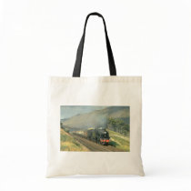 British Railway's last steam-hauled train towards Tote Bags