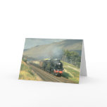 British Railway's last steam-hauled train towards Greeting Card