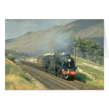 British Railway's last steam-hauled train towards Greeting Card