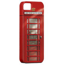 British Red Telephone Box Personalised Case For The iPhone 5