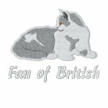 British shorthair lilac and white embroidered shirts