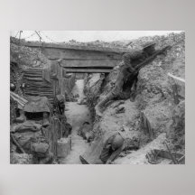 British Trench During the Battle of the Somme Print