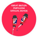 British Union Jack sperm funny British humour stickers