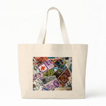 British Vintage Stamps Bag