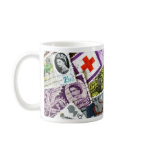 British Vintage Stamps Mug