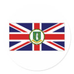 British Virgin Islands Flag Round Sticker