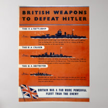 British weapons WW2 - Battleships Posters