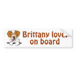 Brittany Lover On Board Dog Lover Template Bumper Stickers