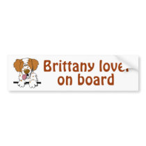 Brittany Lover On Board Dog Lover Template Bumper Stickers