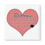 Brittany Paw Prints Dog Humour magnets