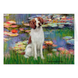 Brittany Spaniel 3 - Lilies 2 Cards