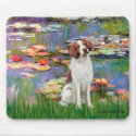 Brittany Spaniel 3 - Lilies 2 mousepads