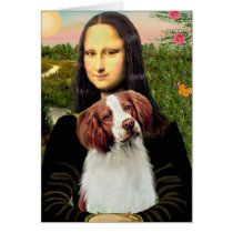 Brittany Spaniel 3 - Mona Lisa Greeting Card