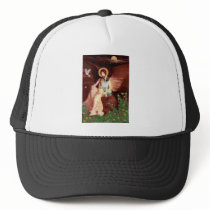 Brittany Spaniel 3 - Seated Angel Mesh Hats