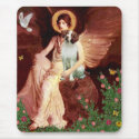 Brittany Spaniel 3 - Seated Angel mousepads