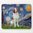 Brittany Spaniel 3 - Starry Night mousepads