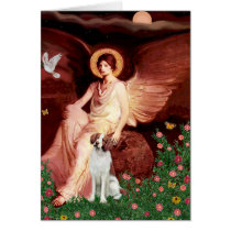 Brittany Spaniel 3b - Seated Angel Greeting Cards