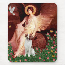 Brittany Spaniel 3b - Seated Angel Mouse Pads
