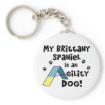 Brittany Spaniel Agility Dog keychains