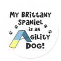 Brittany Spaniel Agility Dog stickers