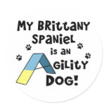 Brittany Spaniel Agility Dog stickers