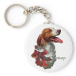 Brittany Spaniel Christmas Gifts keychains
