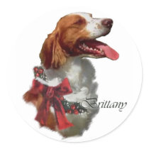 Brittany Spaniel Christmas Gifts Sticker