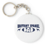 Brittany Spaniel Dad Key Chain