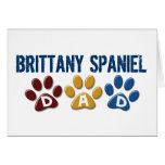 BRITTANY SPANIEL DAD Paw Print 1 cards