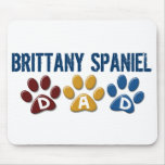 BRITTANY SPANIEL DAD Paw Print 1 mousepads