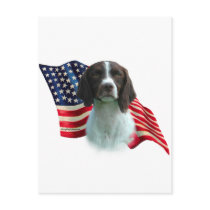Brittany Spaniel Flag Post Cards